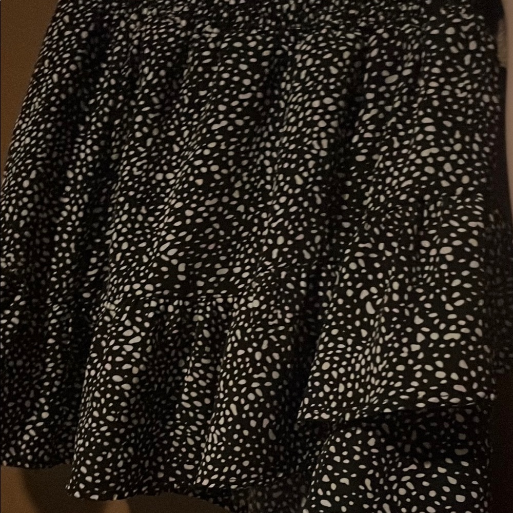 Stylish Black and White Polka Dot Skirt